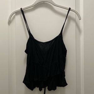 Ruffle Front Crop Top